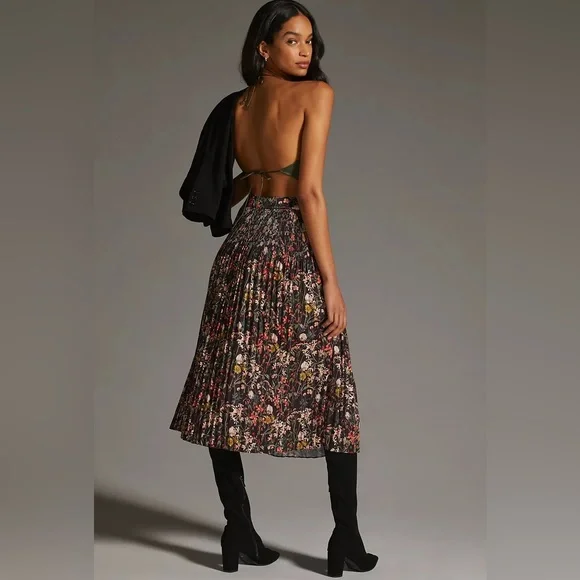 New Women’s Scotch & Soda Pleated Floral Print MidiSkirt!!🔥🔥🔥